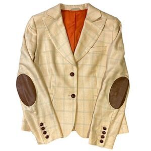 Dolzer Fratelli Tallia Di Delfino Bamboo Women's Blazer Jacket Elbow Patches